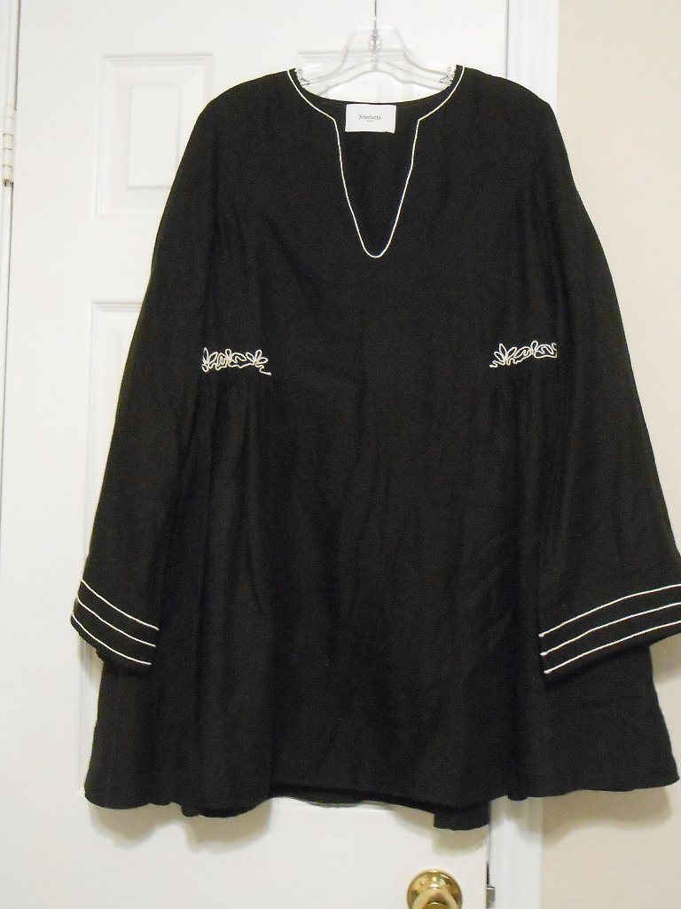 **Sale** Merlette Riverside Flare Sleeve Linen Trapeze Dress